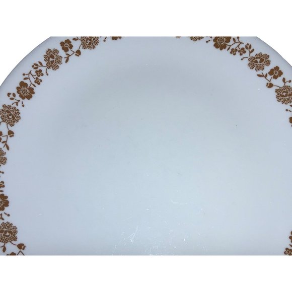 Corelle Brown Floral Dinner Plates Set of 3 - Picture 8 of 15